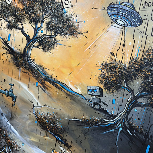 Abstracted By Aliens | 90 x 60 cm