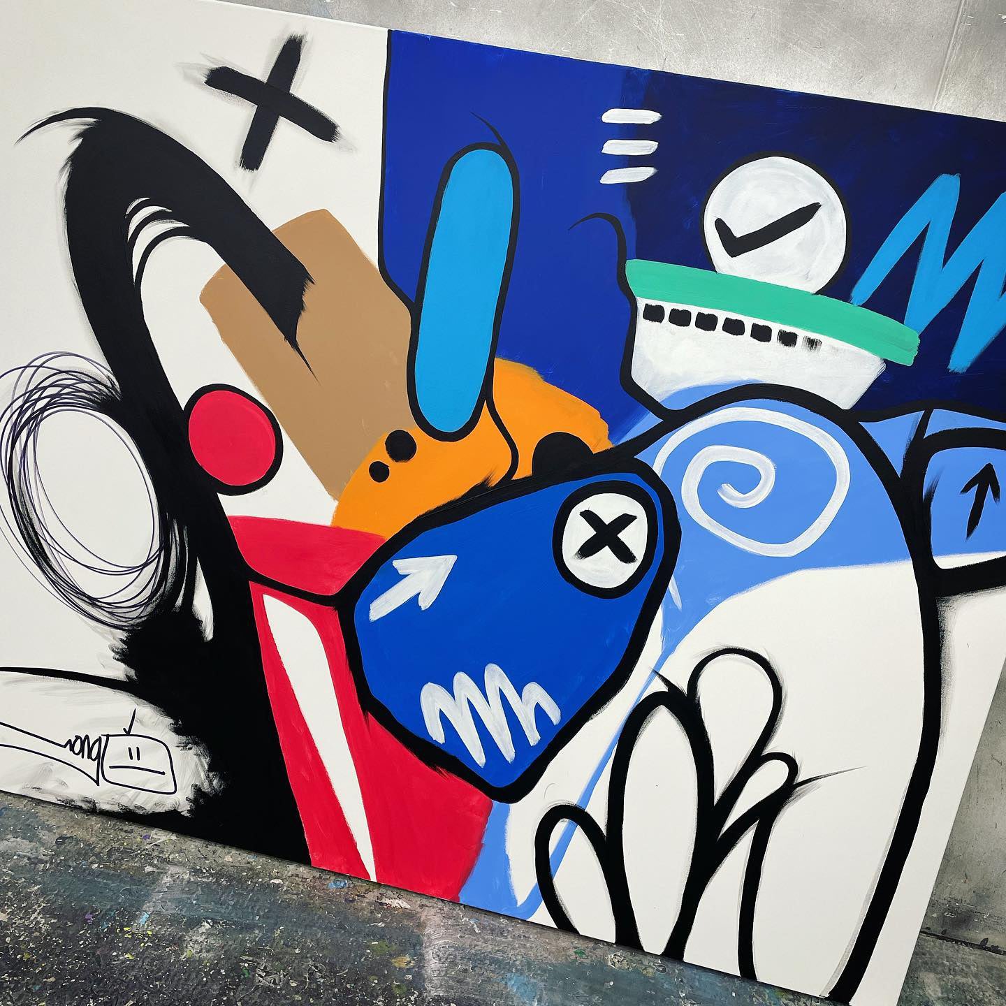 Blue Octopus | 152 x 121 cm