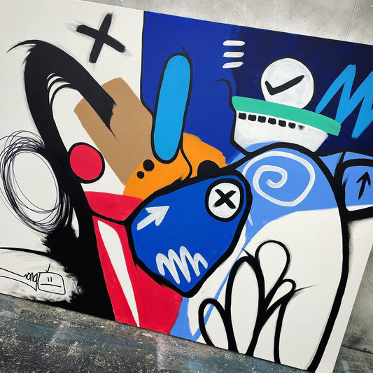 Blue Octopus | 152 x 121 cm