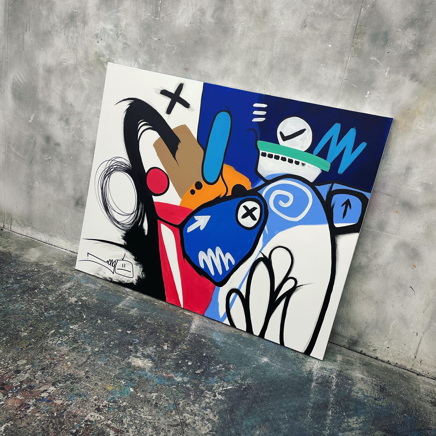 Blue Octopus | 152 x 121 cm