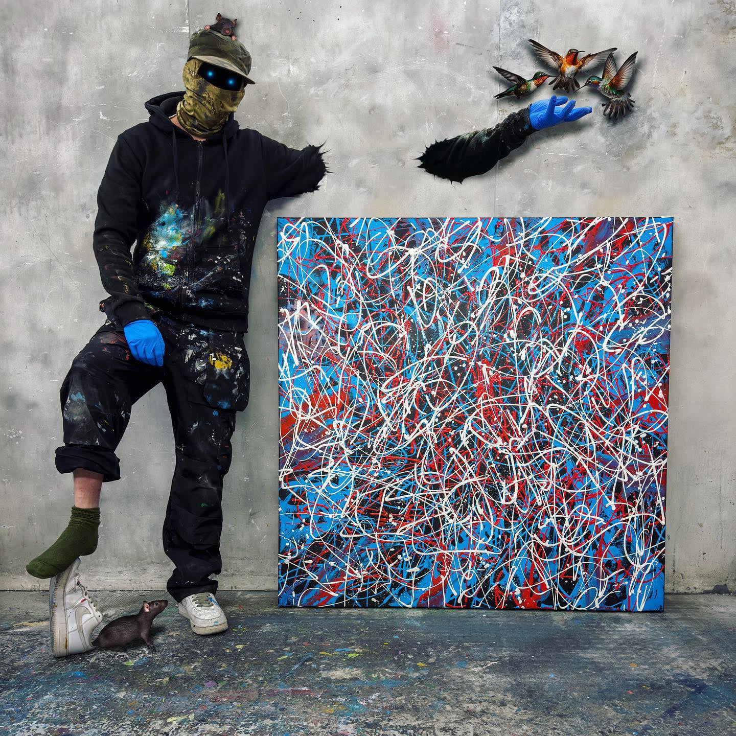 Shoelace Disco | 130 x 130 cm