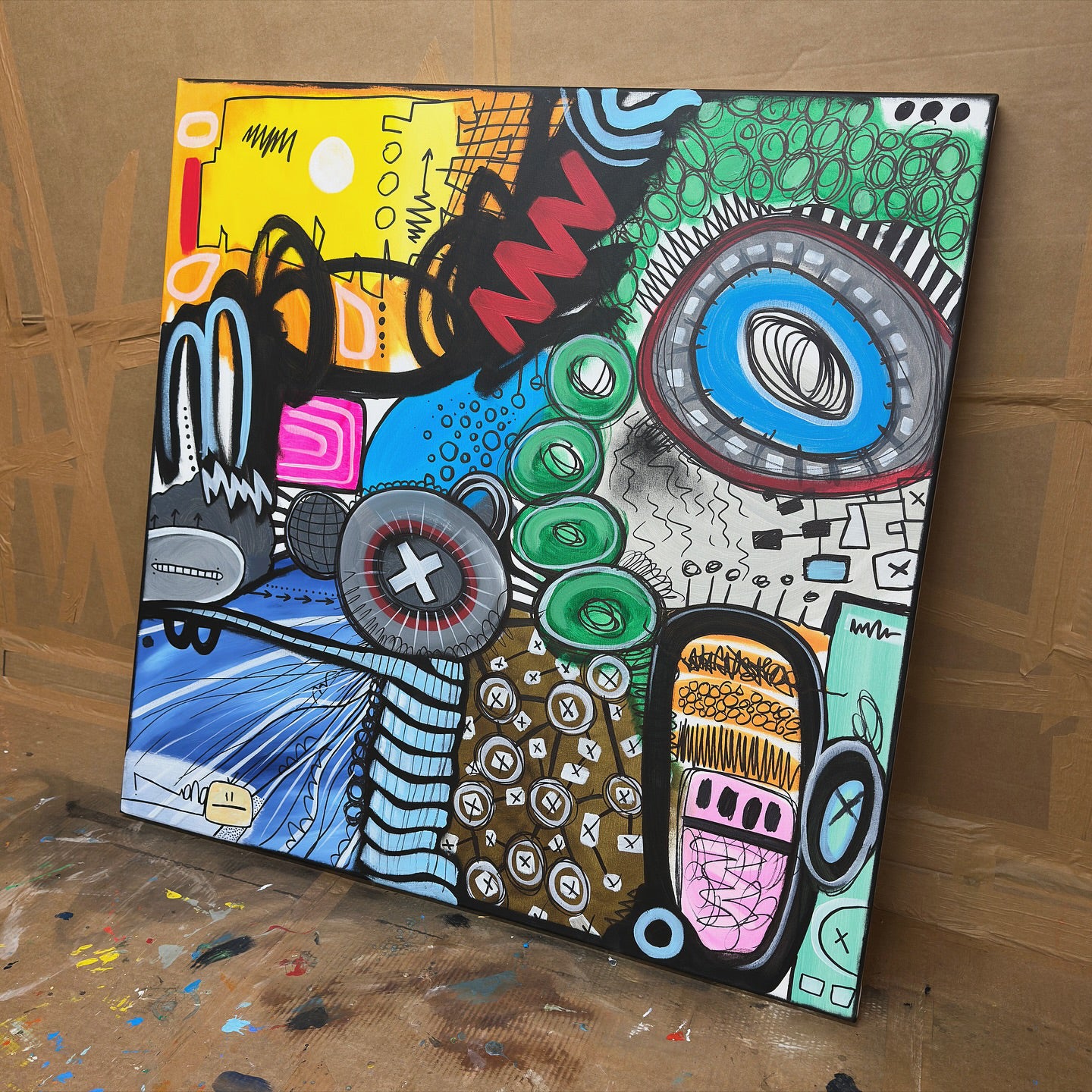 Circuit Board Disco | 100 x 100 cm