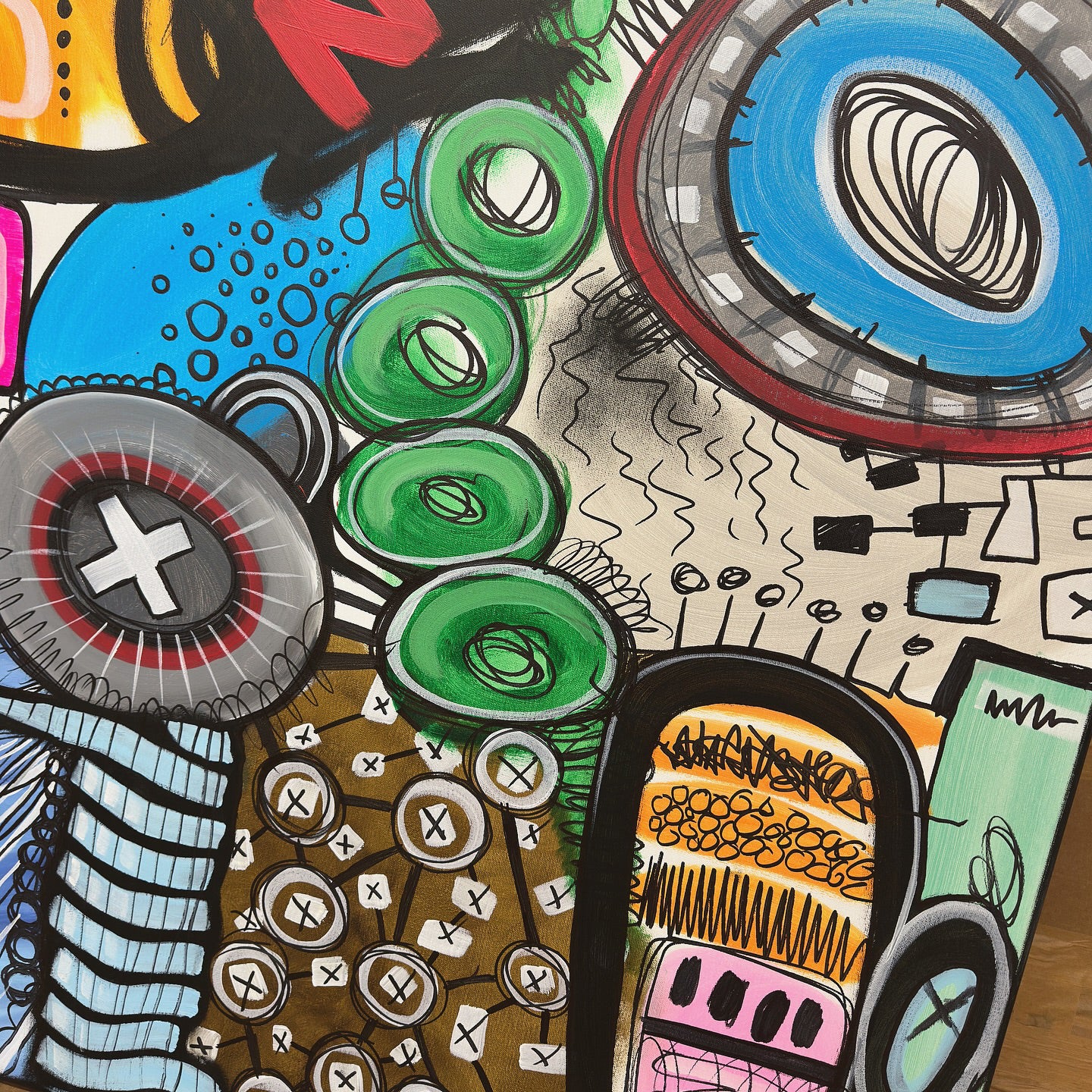 Circuit Board Disco | 100 x 100 cm