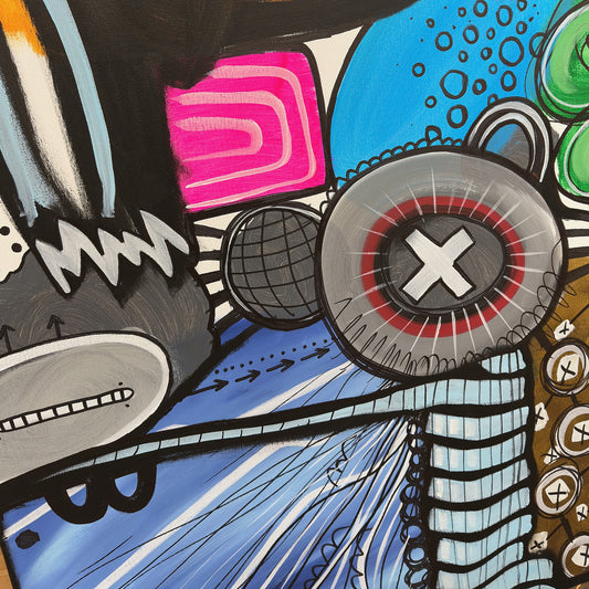 Circuit Board Disco | 100 x 100 cm