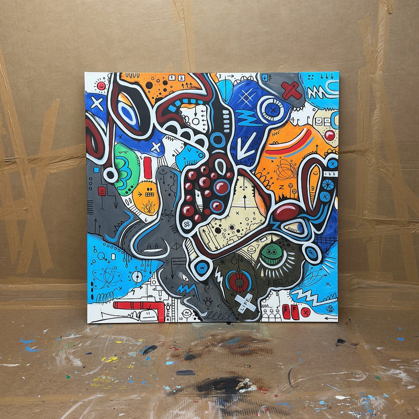 Chemical Salad Box | 100 x 100 cm