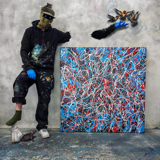 Shoelace Disco | 130 x 130 cm