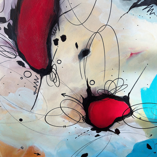 Blotted Cream | 100 x 100 cm